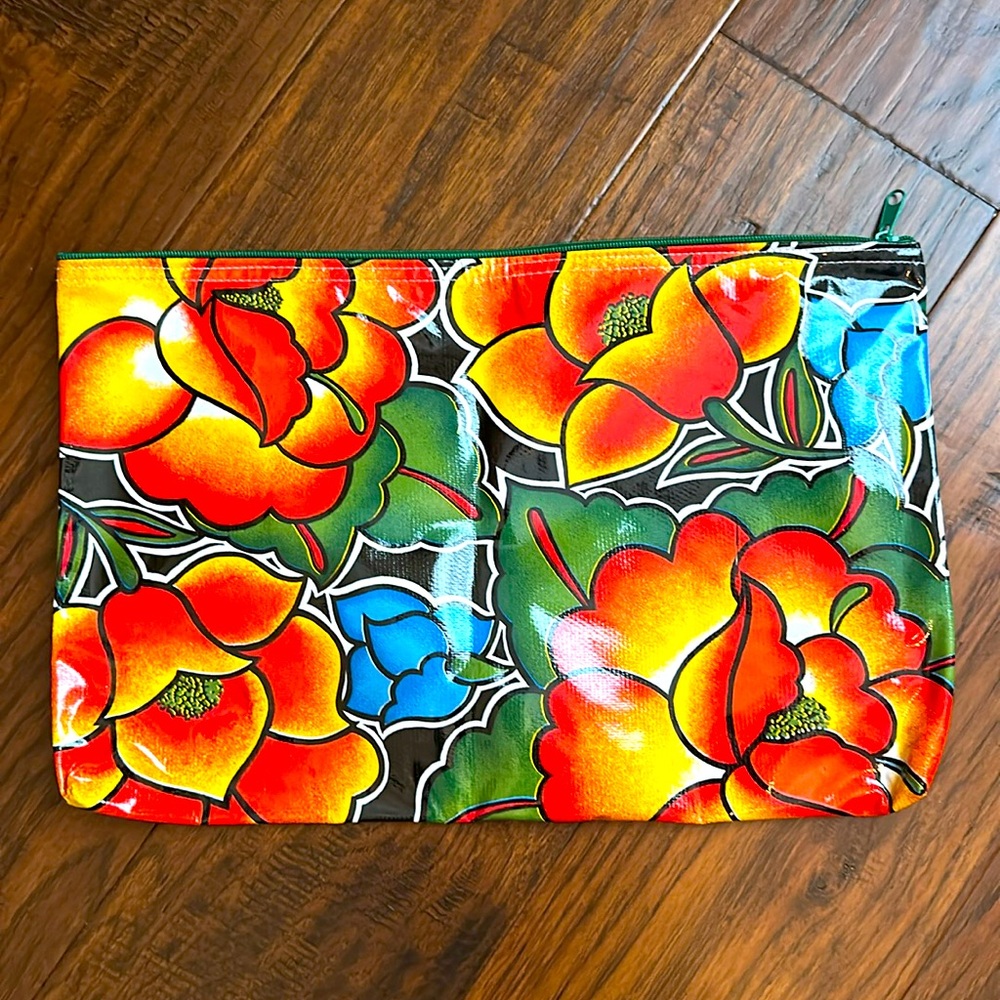 Mexican Oil Cloth Large Pouch
